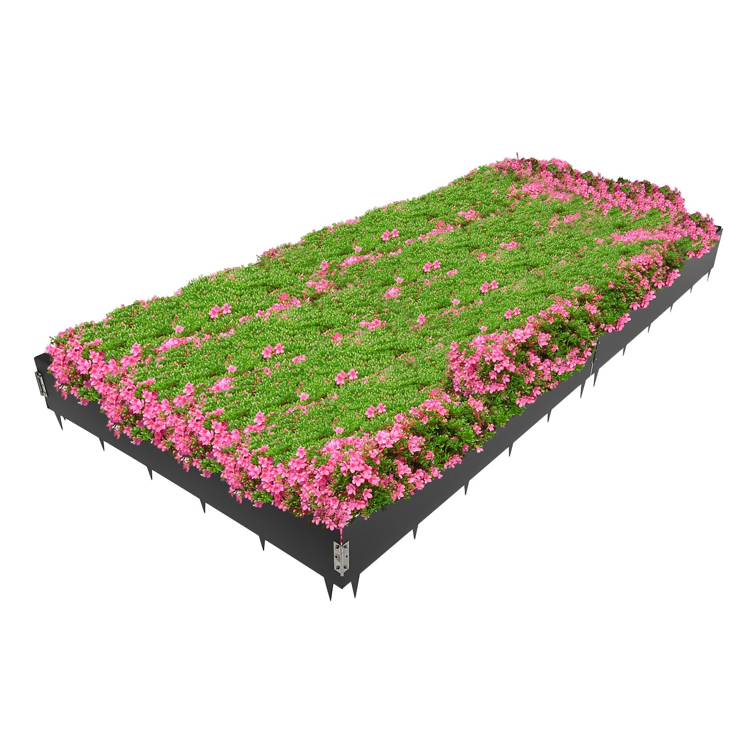 6 Pack Garden Fence Lawn Barrier Steel Landscape Edging Garden Edging Durable Decorative Border for Garden Landscaping 40 inch x 8.46 inch