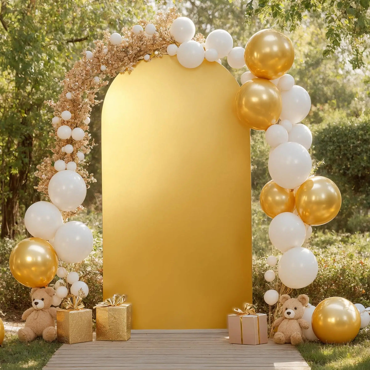 Glitter Spandex Wedding Arch Cover for Ceremony and Event Decor