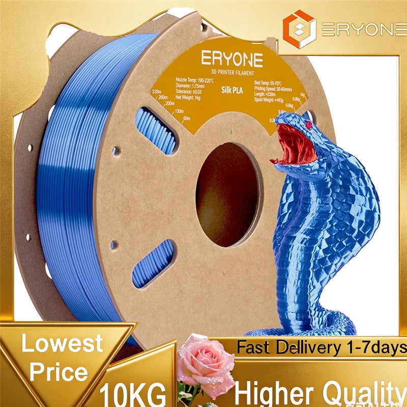 Eryone Silk PLA 3D Printer Filament Premium Shiny Finish
