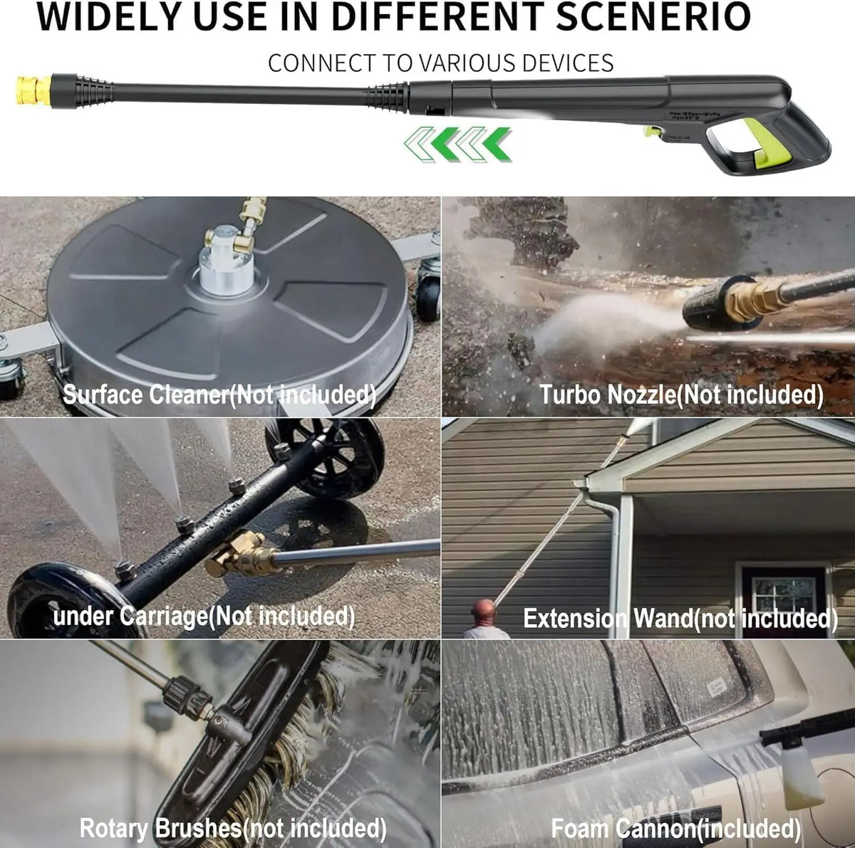 Pressure Power Washer 4800PSI with 4 Quick Connect Nozzles,Inlet Hose & Filter, Foam Cannon for Cars/Fences/Driveways/Patios/Home