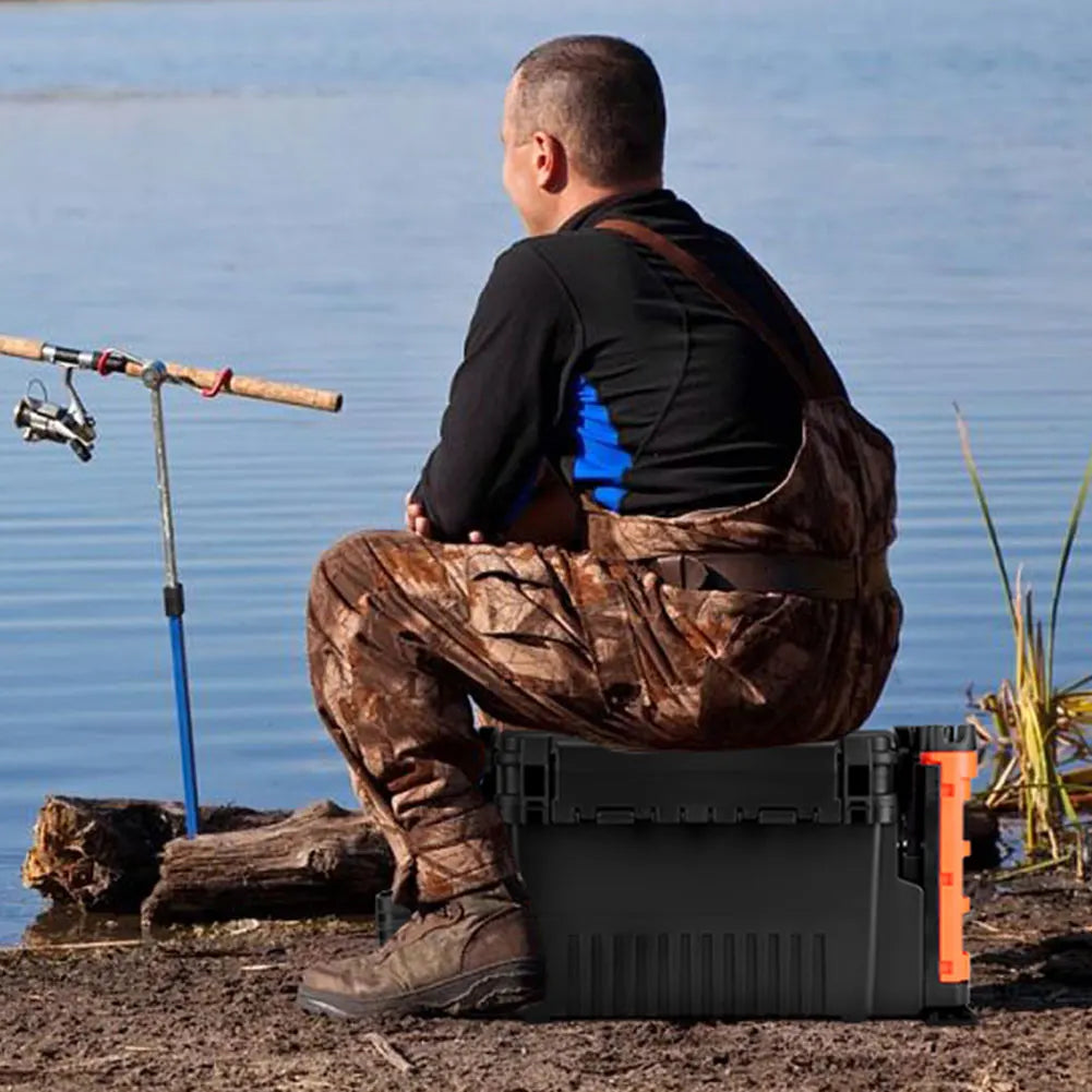 ATUOTIN 2 Tier Fishing Tackle Box Storage Organizer Case