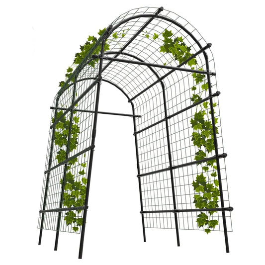 Garden Arch Trellis, 7.5FT Extra Tall Polyethylene-Coated Stainless Steel Garden Trellis for Cucumbers, Melons, Vegetables, Peas, Tomatoes & Climbing Vegetables, Outdoor Rust-Resistant Trellis