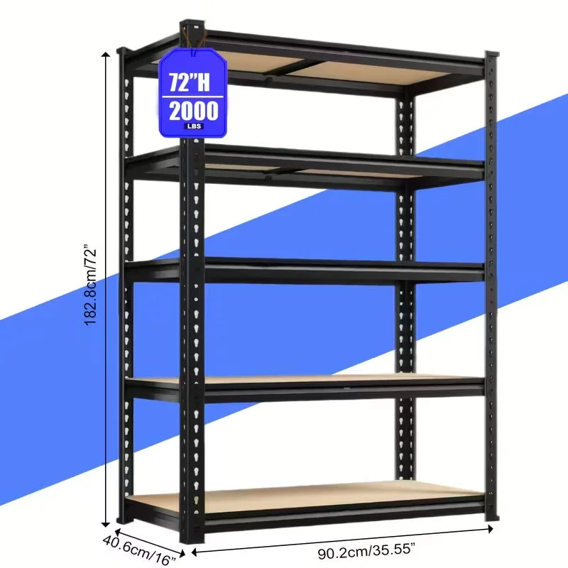 Commercial Grade Adjustable Metal Industrial Storage Shelving Rack
