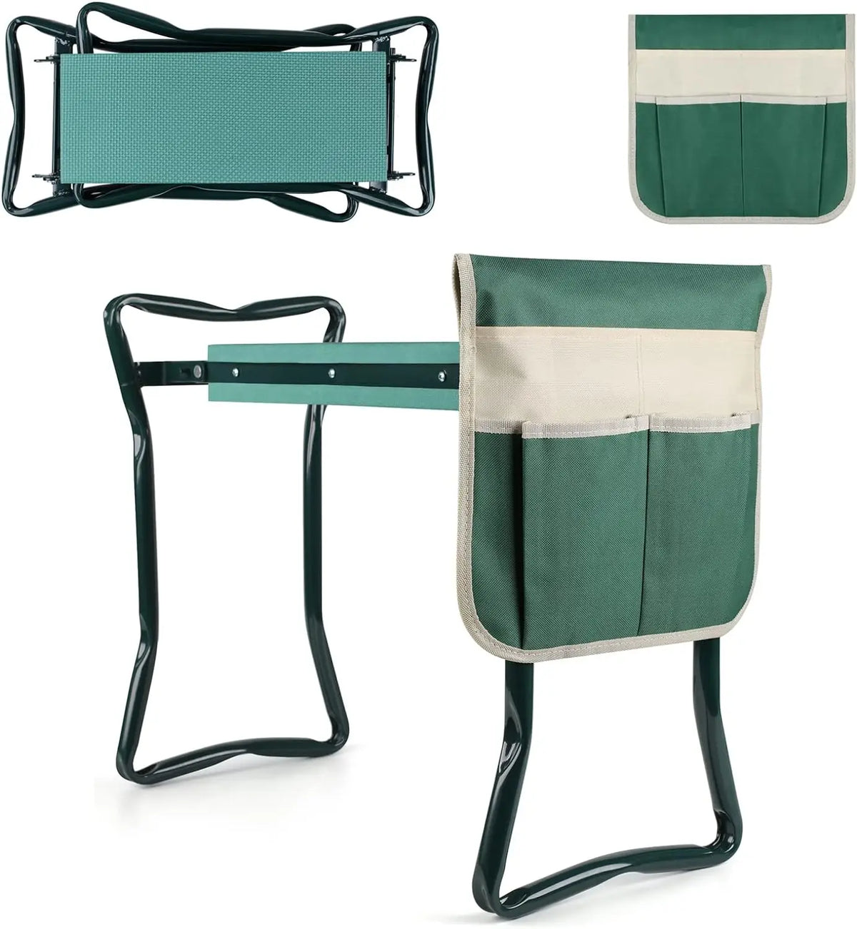 Portable Folding Garden Kneeler Seat With Eva Foam Cushion