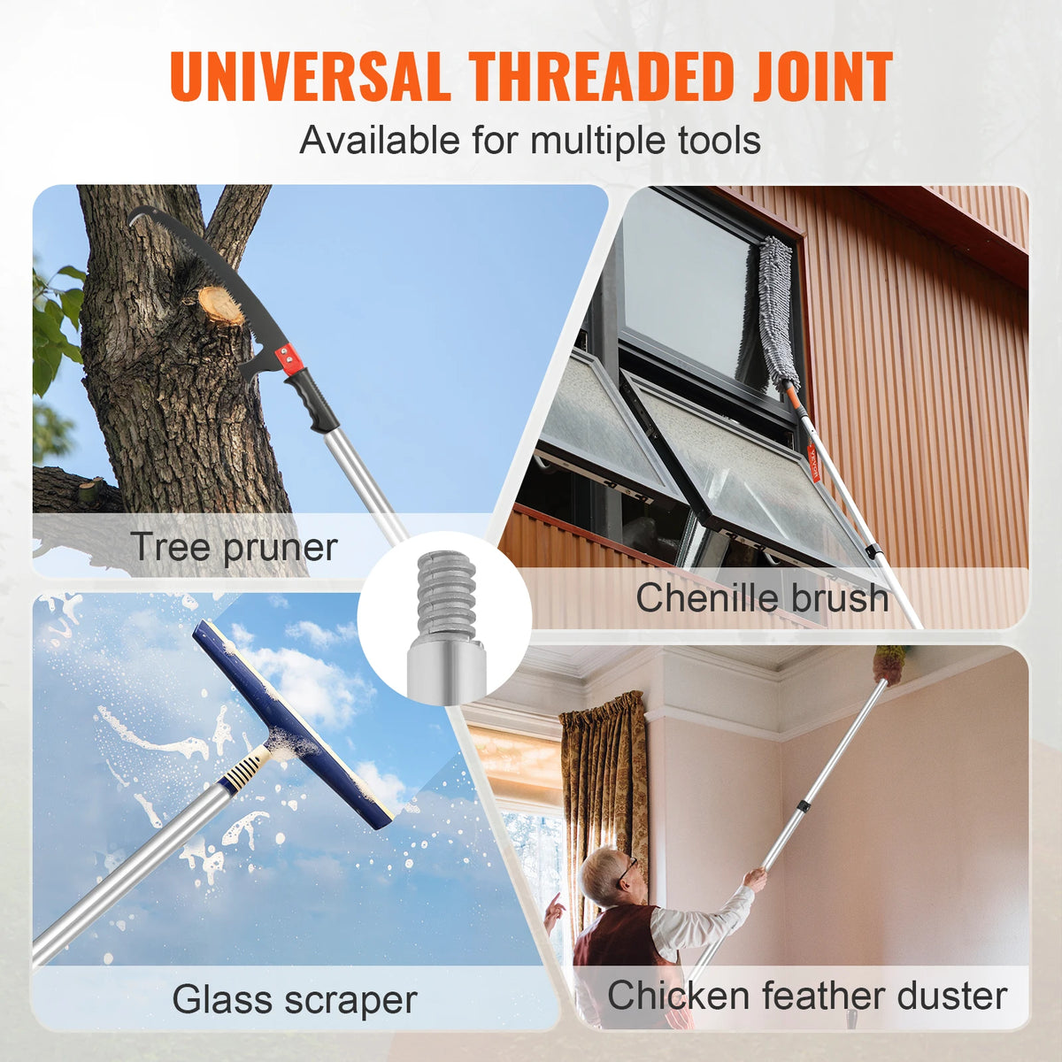 SucceBuy Telescopic Manual Pole Saw For Garden Tree Pruning