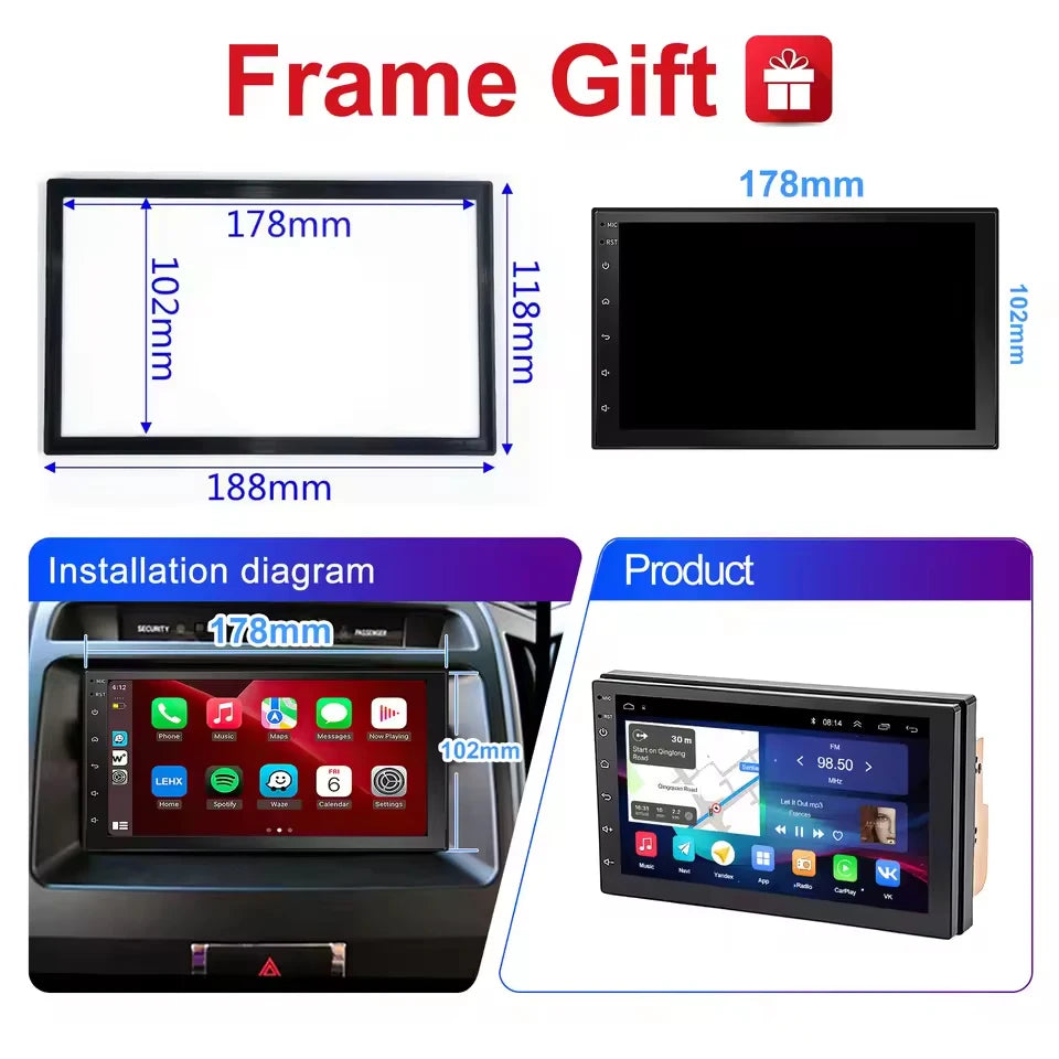 Lehx Android 15 Car Multimedia Player With Wireless Carplay