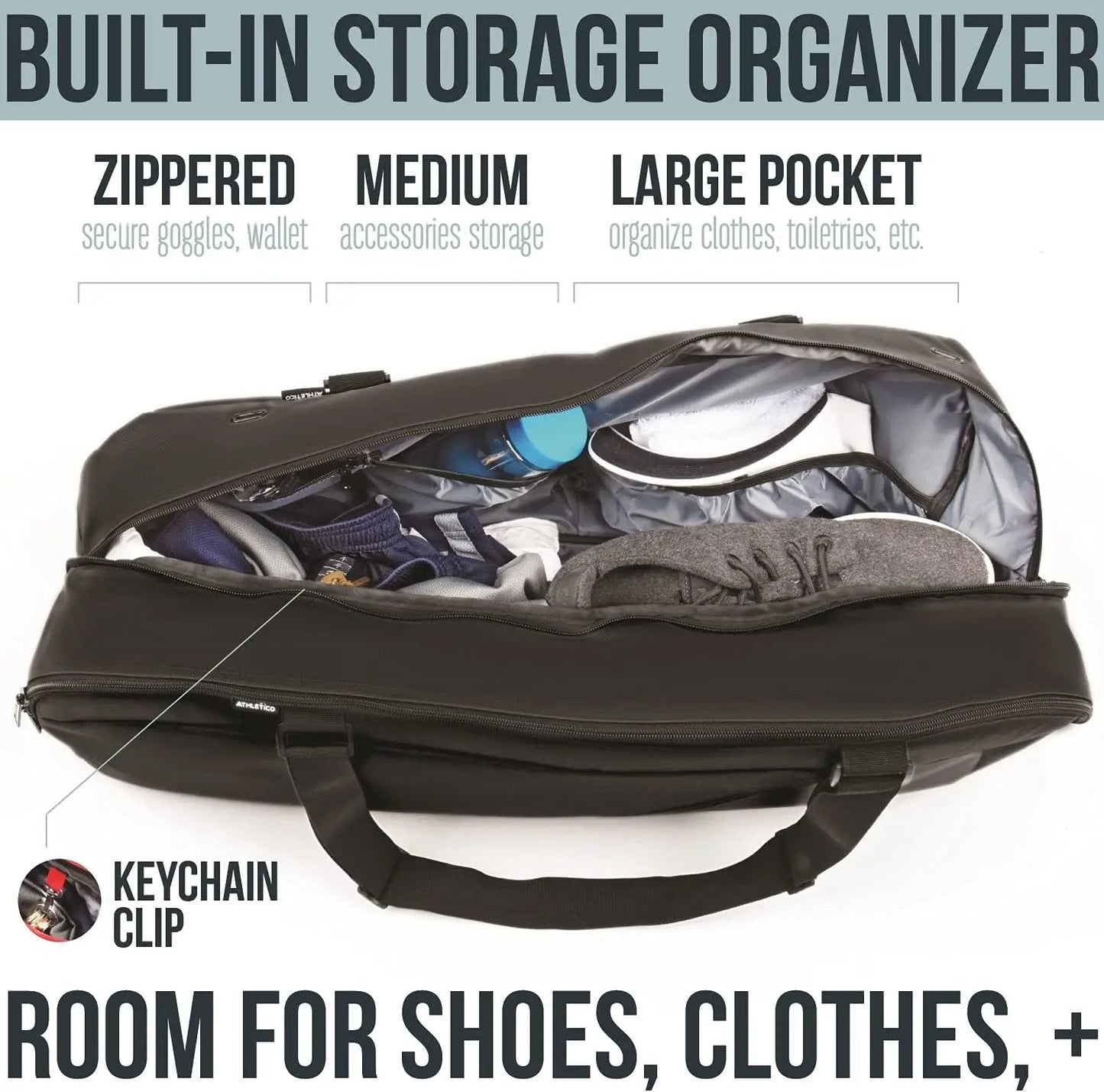 Durable Tennis Racket Carrying Bag With Padded Racket Compartments