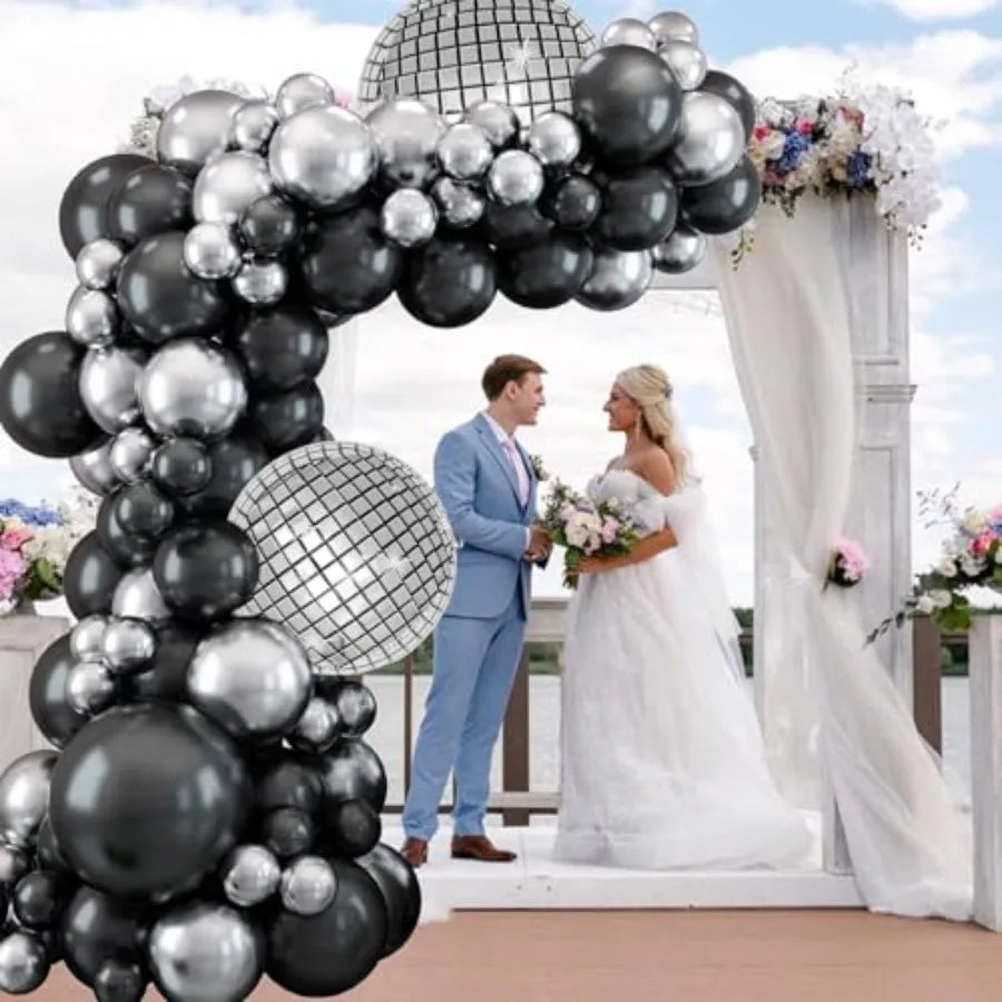 Disco Balloon Arch Kit For Birthday Party Foil Decorations