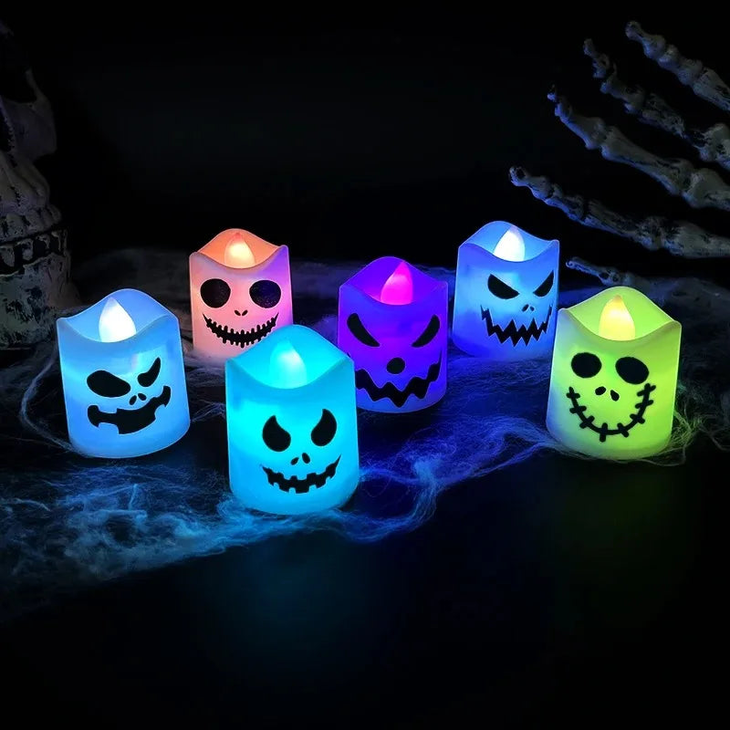 Halloween LED Ghost Pumpkin Candle Light Glowing Party Decoration