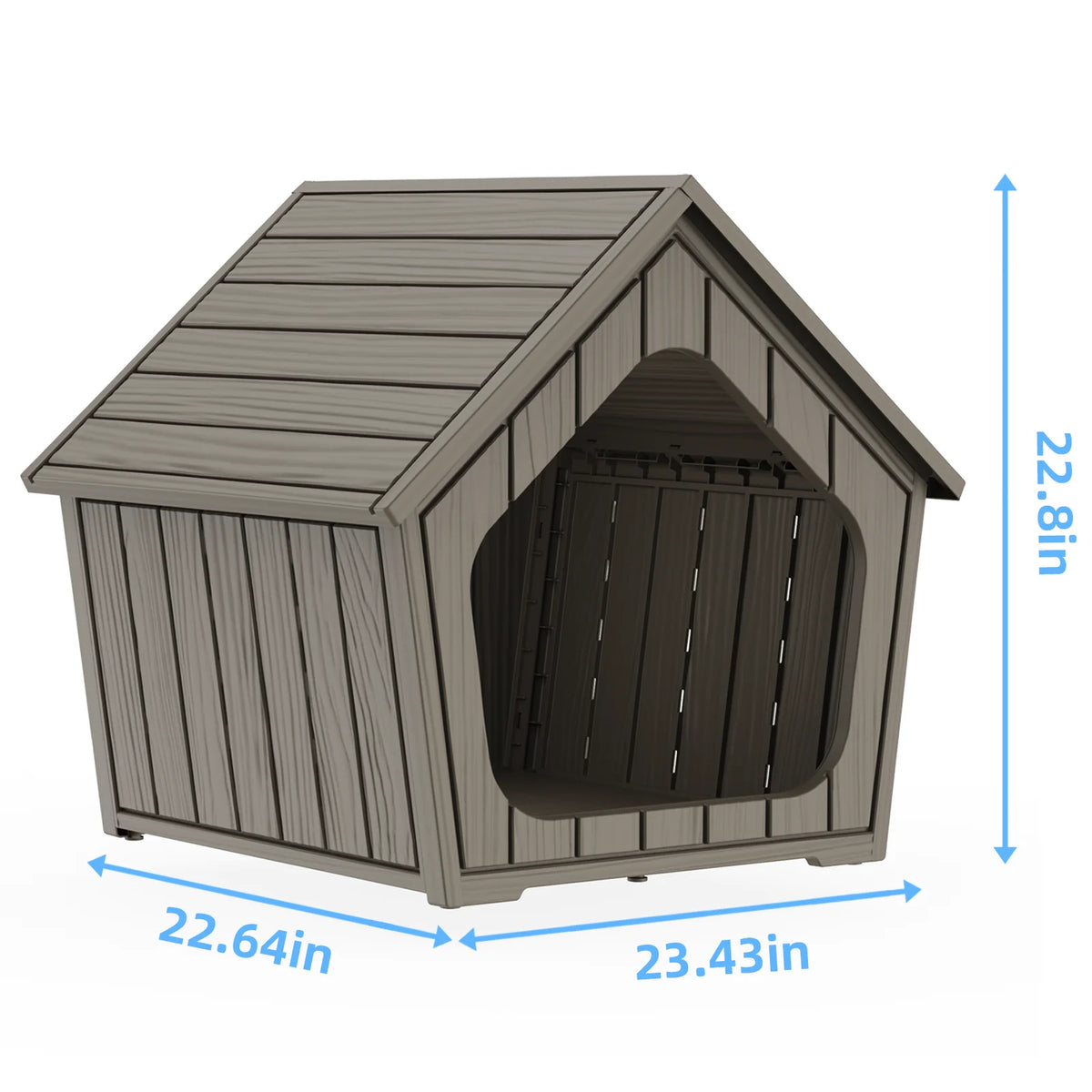 Outdoor Plastic Pet House Waterproof Dog Shelter Ventilated Cabin