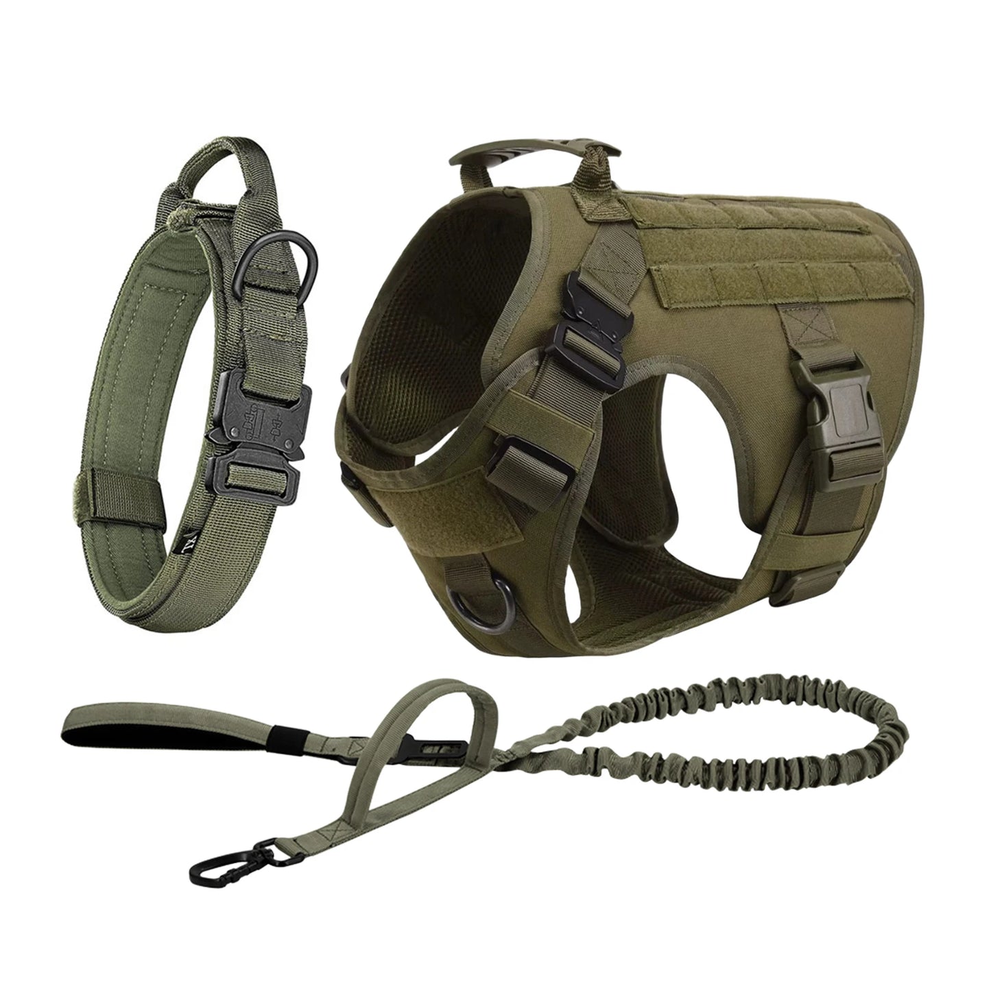 Petavel Tactical Dog Harness With Quick Release Padded Molle Vest