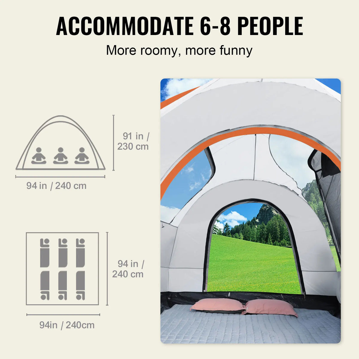 Succebuy Double Layer SUV Camping Tent With Rainproof Design