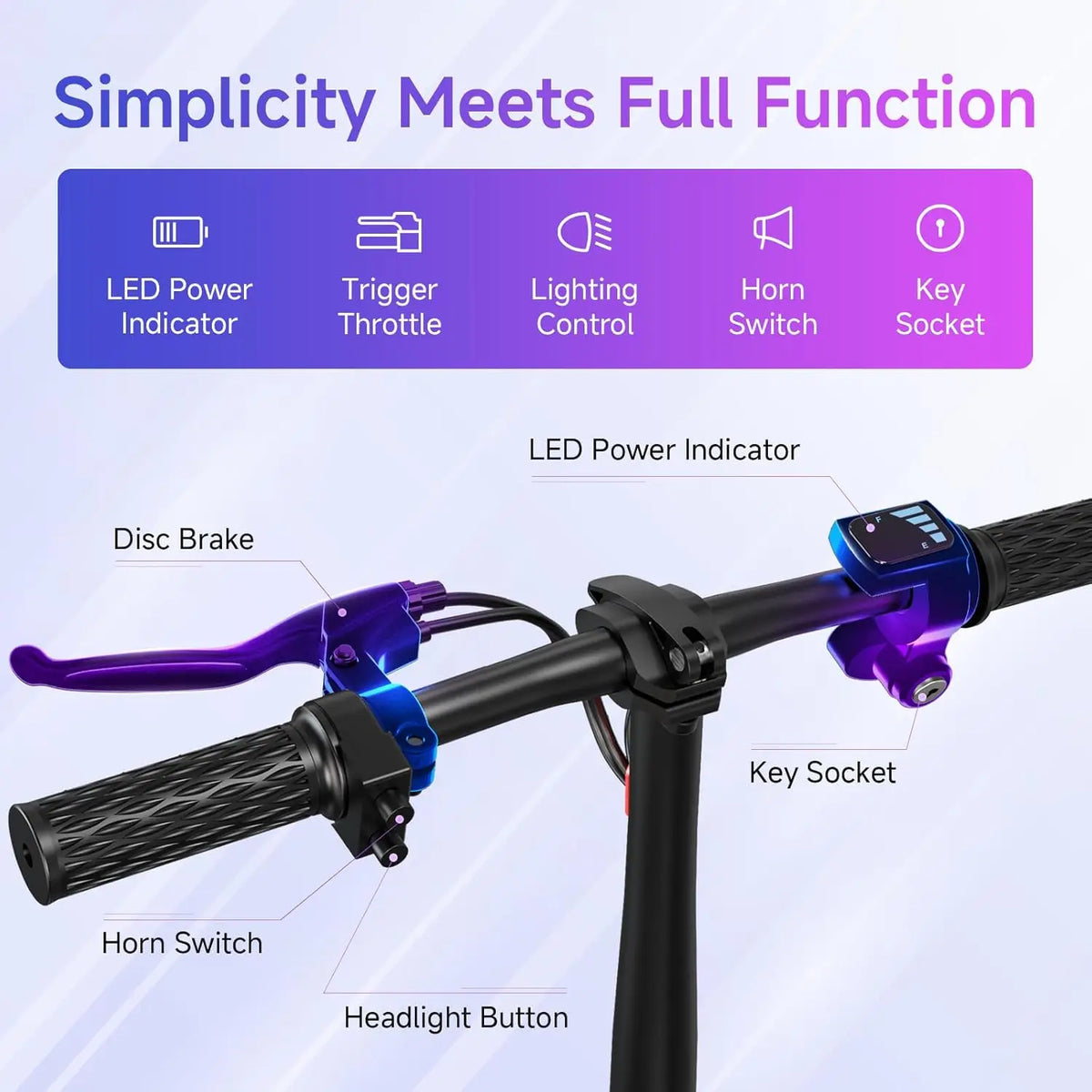 TST C10 Folding Electric Scooter For Adults With Seat