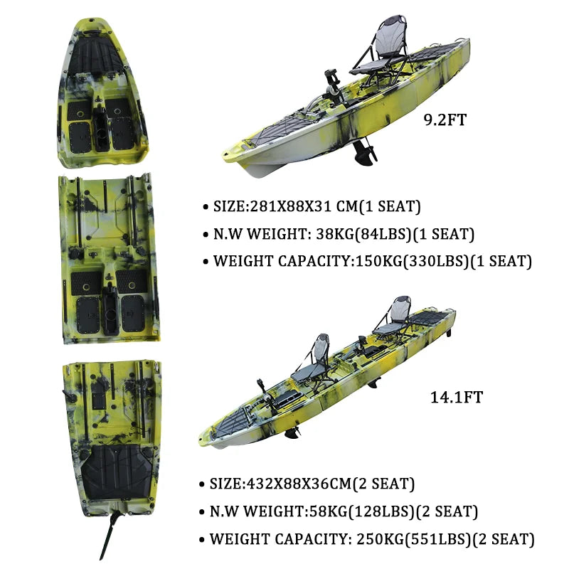 GSF Modular Pedal Drive Sea Kayak Propeller Fishing Boat