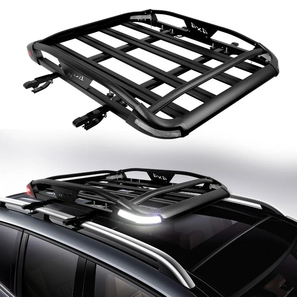 Jeep Compass Aluminum Roof Rack Cargo Carrier LED Light