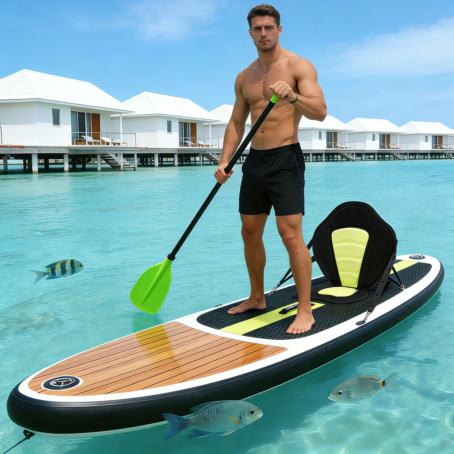 Ergonomic Padded Paddle Board Seat With Adjustable Backrest