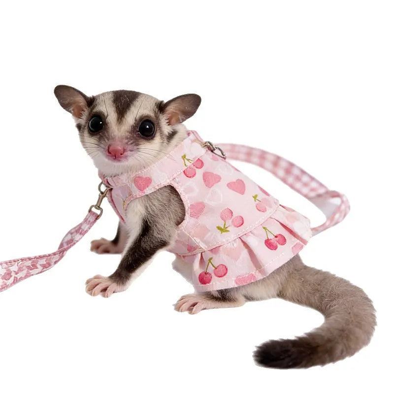 Adjustable Pet Harness With Leash For Sugar Gliders And Ferrets