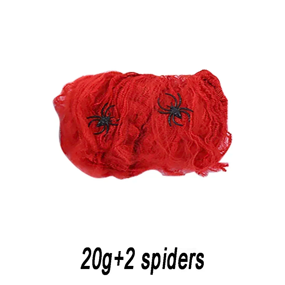 Artificial Cotton Spider Web Halloween Haunted House Decor