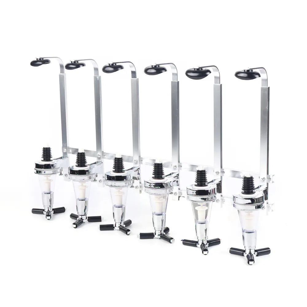 6-Bottles Alcohol Liquor Dispenser Stand Wall Mounted Drink Beer Wine Bar Butler 53*11*36cm