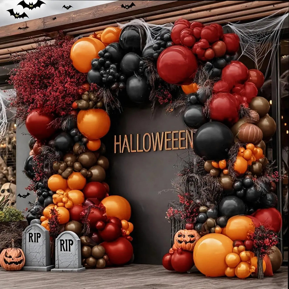 Premium Halloween Latex Balloon Arch Garland Party Kit