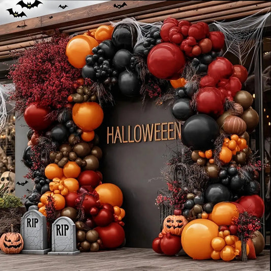 Premium Halloween Latex Balloon Arch Garland Party Kit