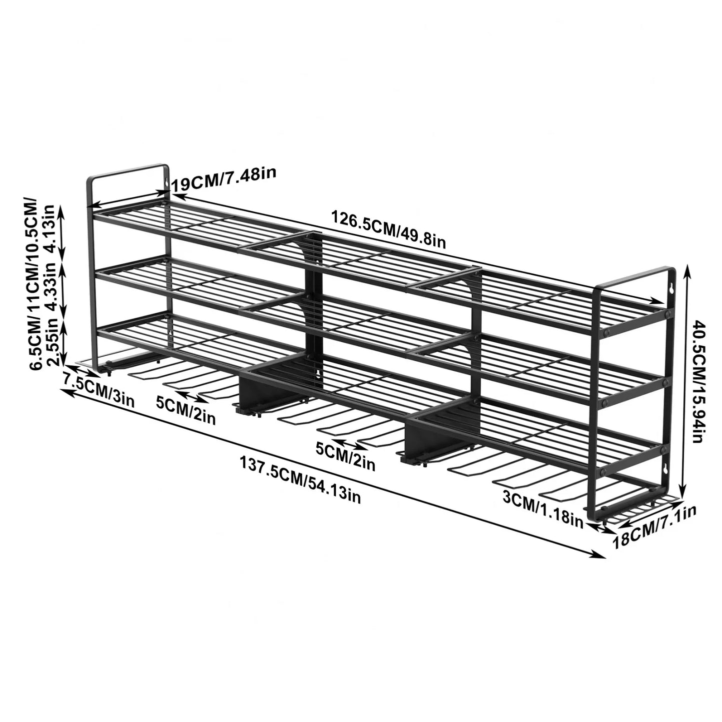 Heavy Duty Metal Wall Mounted Power Tool Drill Organizer Rack