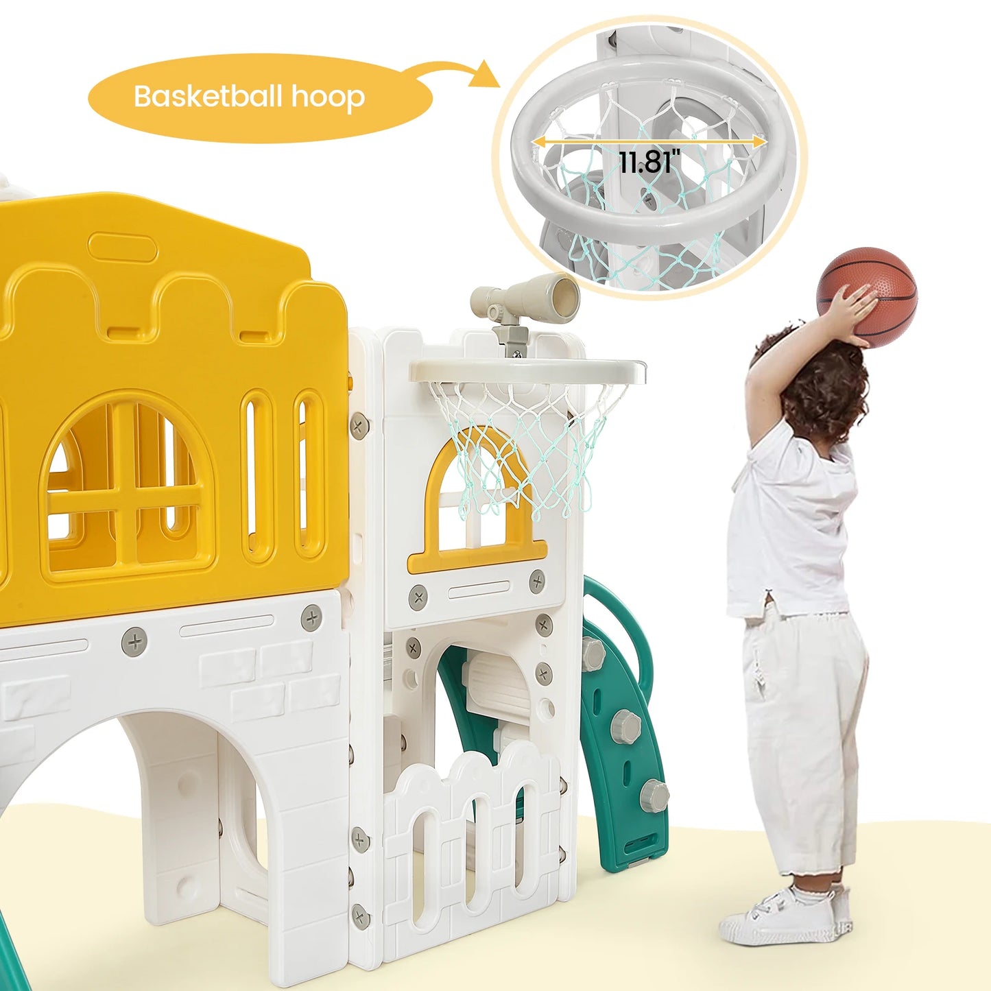 8 In 1 Toddler Slide Indoor Outdoor Kids Playground Playset