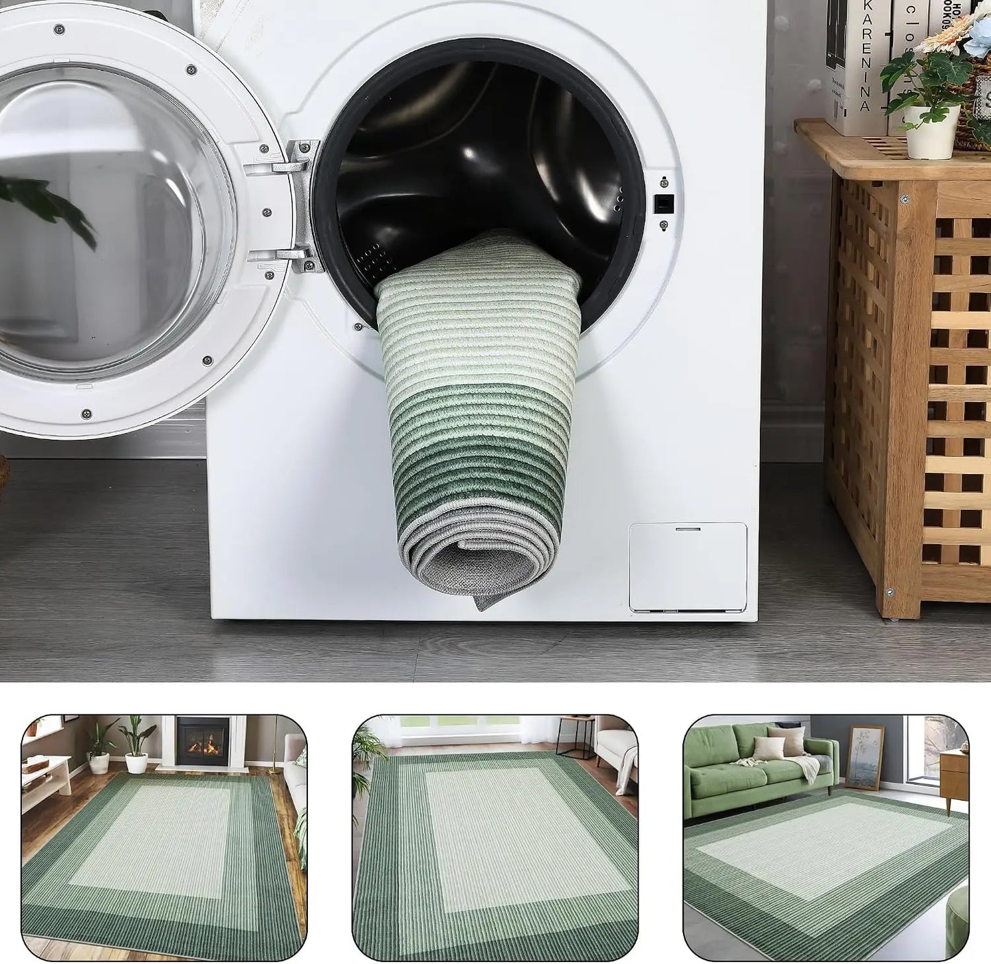 Garvee Waterproof Abstract Area Rug For Bedroom And Living Room