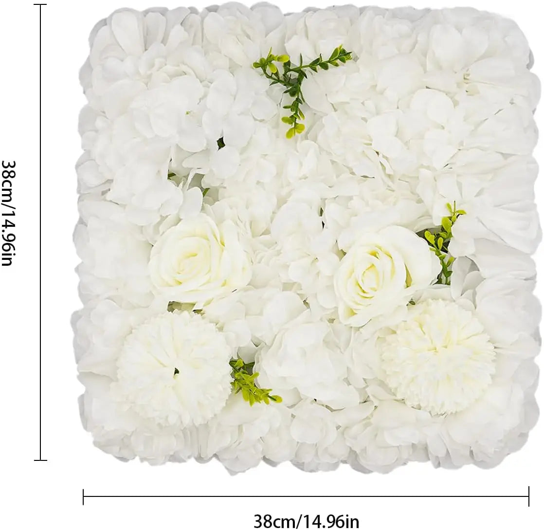 Artificial Silk Rose Flower Wall Panels For Wedding Party Decor