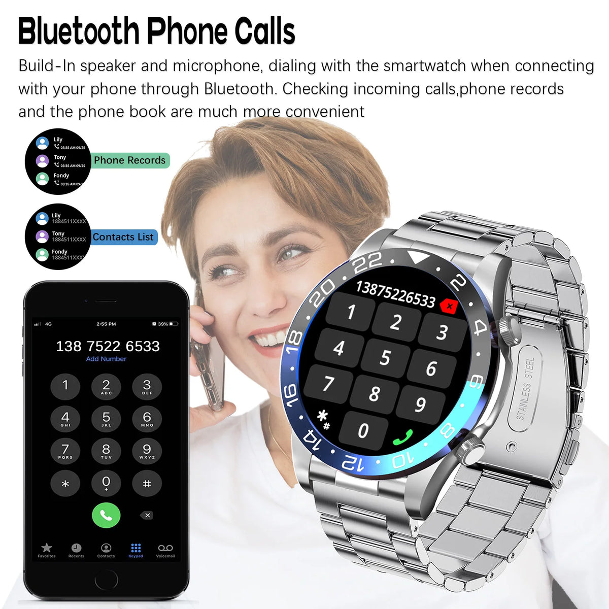 Amoled Smart Watch With Bluetooth Calling And Fitness Tracking