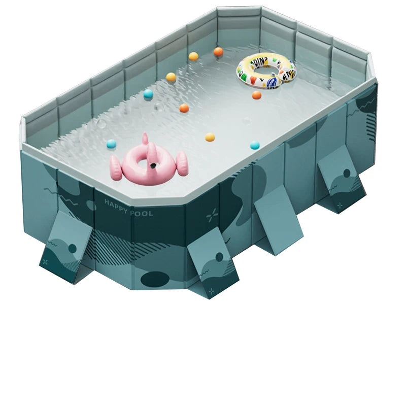 Family Edition Simple Pool Thickened Wear Resistant Inflatable Pool Outdoor Non Inflatable Playpool Children'S Home Pool Foldable