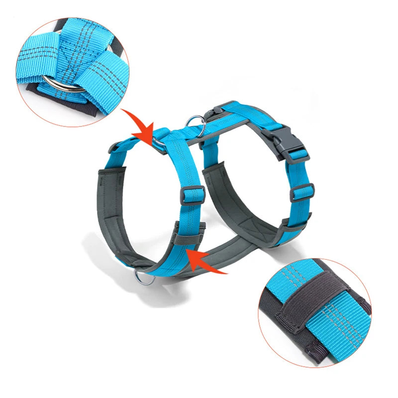 MeowVista Adjustable Nylon Reflective Dog Harness Vest