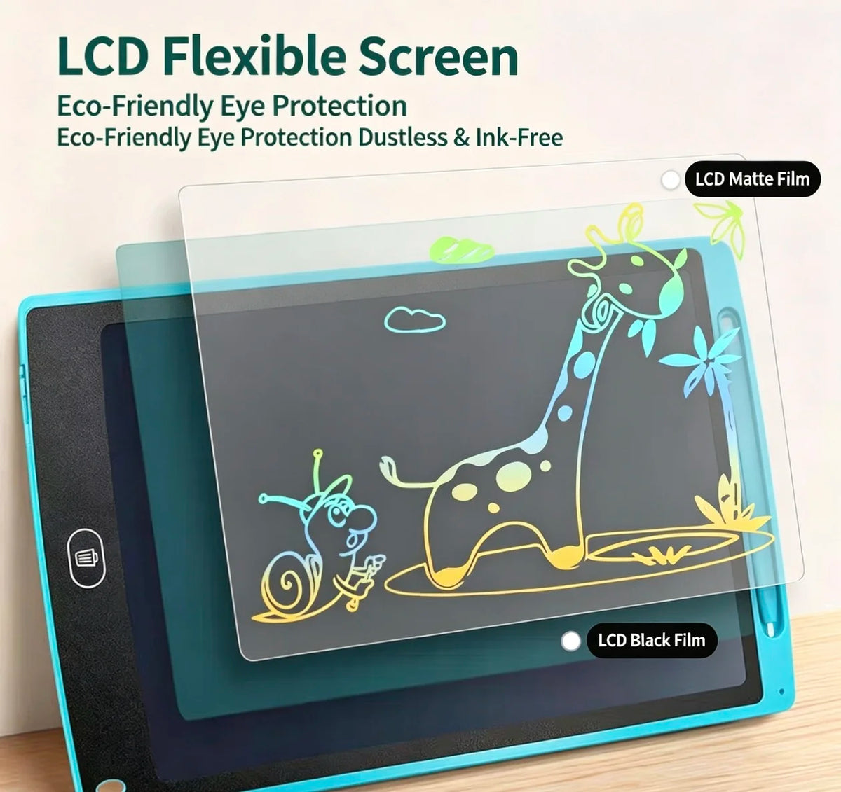 LCD Children Writing Board Digital Drawing Pad Educational Doodle Toy