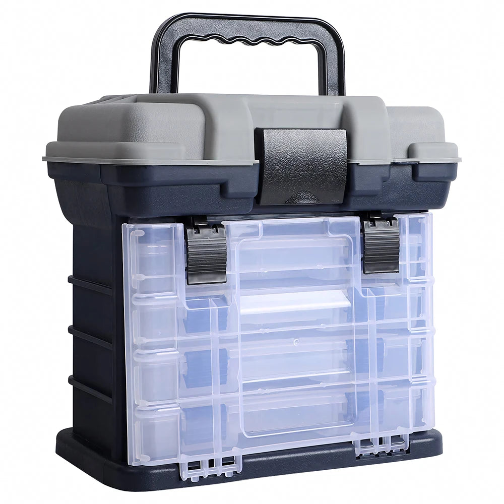 Portable Fishing Tackle Box Kit With Pliers And Dividers