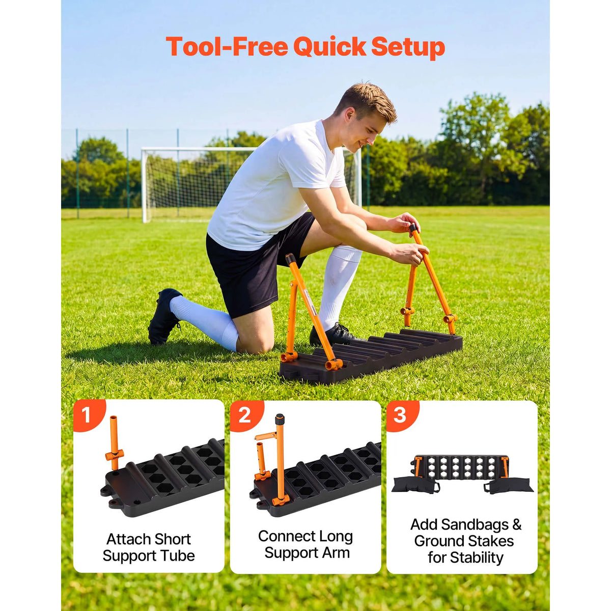 SucceBuy Adjustable Soccer Rebounder Board Kickback Trainer