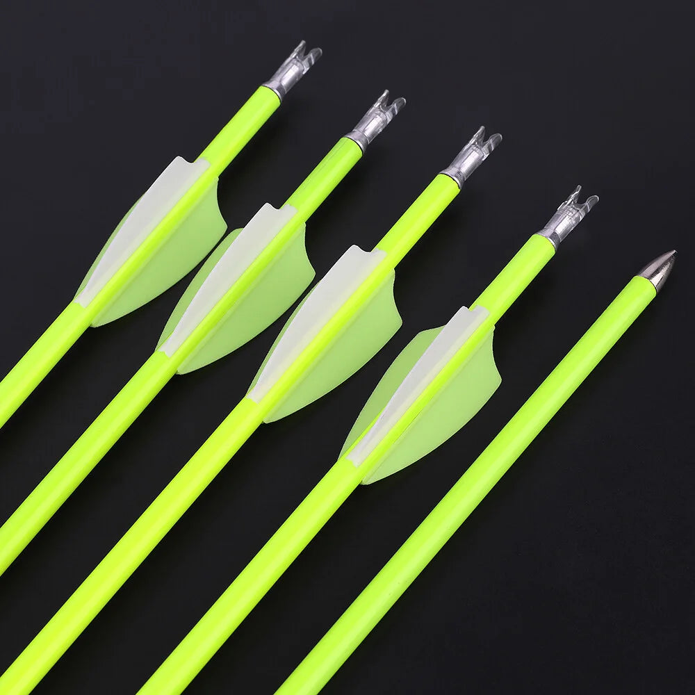 30" Carbon Archery Arrows 12 Pack Spine1500 ID4.2mm Vanes Equipment for Outdoor Shooting Training and Small Game Hunting