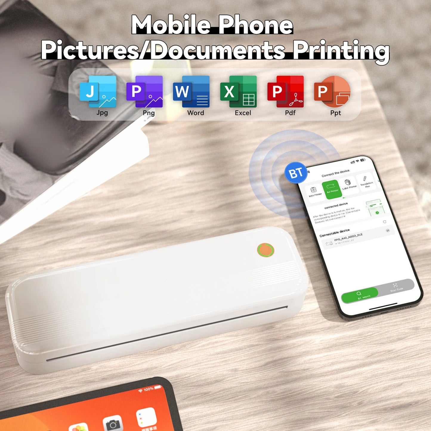 Aibecy Portable Wireless Thermal Printer For Mobile Photos