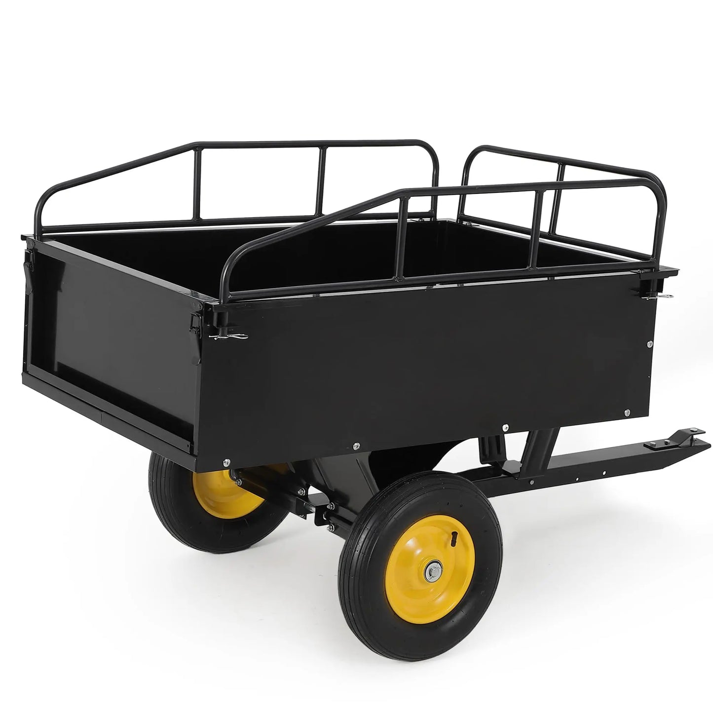HiMiss Steel Dump Cart With Removable Sides For Outdoor