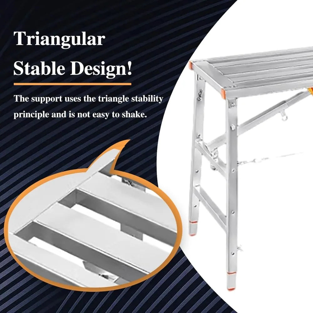 Adjustable Portable Folding Scaffold Stairs Anti Skid Platform