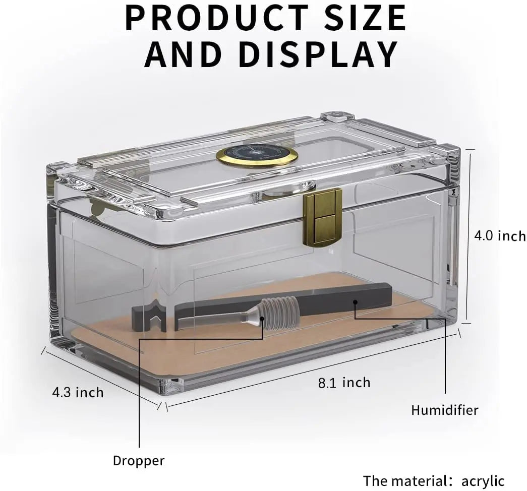 Xifei Portable Cigar Humidor With Hygrometer And Cedar Tray