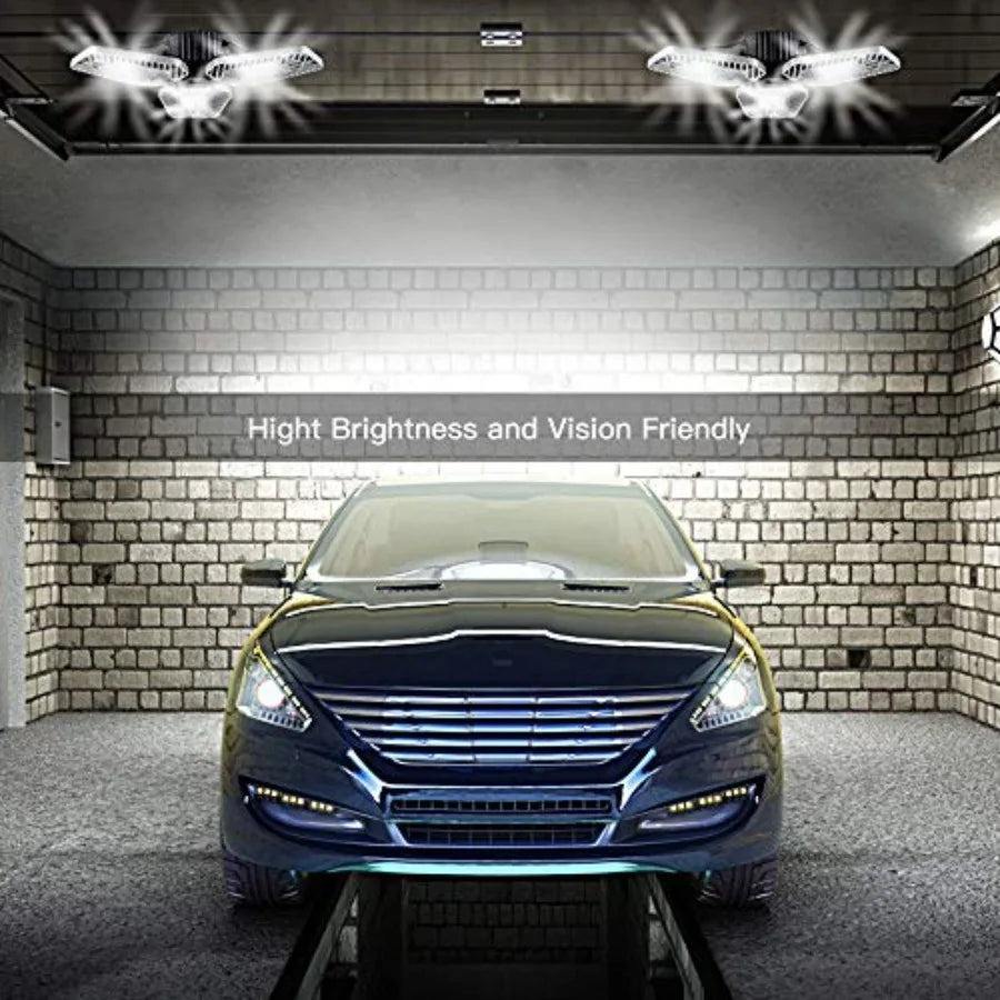 Deformable LED Garage Ceiling Light Adjustable Solar Shop Lamp