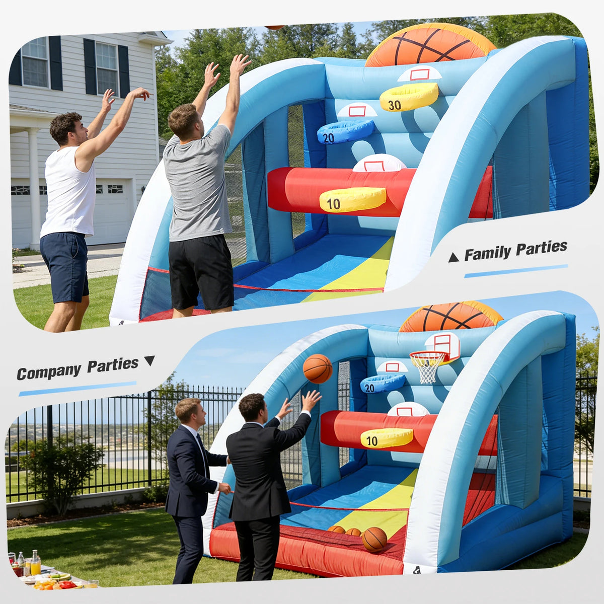 RTS Inflatable Basketball Hoop Game For Outdoor Parties And Events