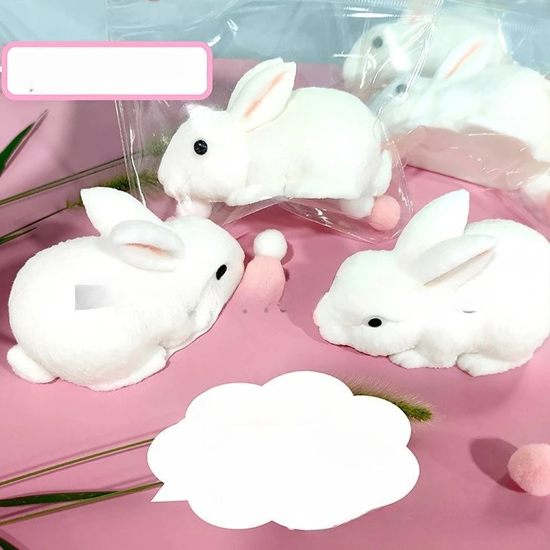 White Rabbit Resin Slow Rebound Squishy Fidget Stress Relief Toy