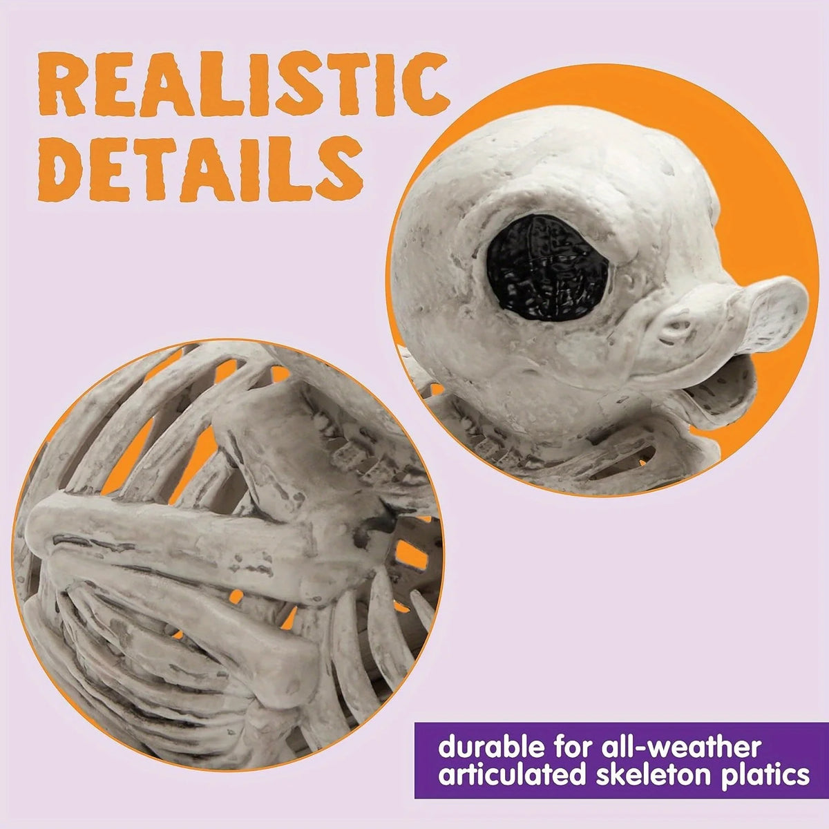 Premium Halloween Duck Skeleton Plastic Spooky Home Garden Prop
