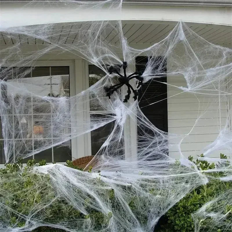 Artificial Cotton Spider Web Halloween Haunted House Decor