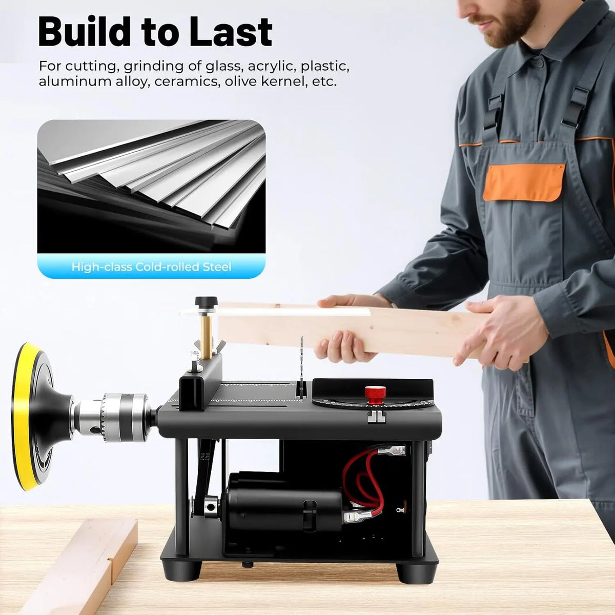 Mini Table Saw Adjustable Cutting Angle For Wood Metal Plastic