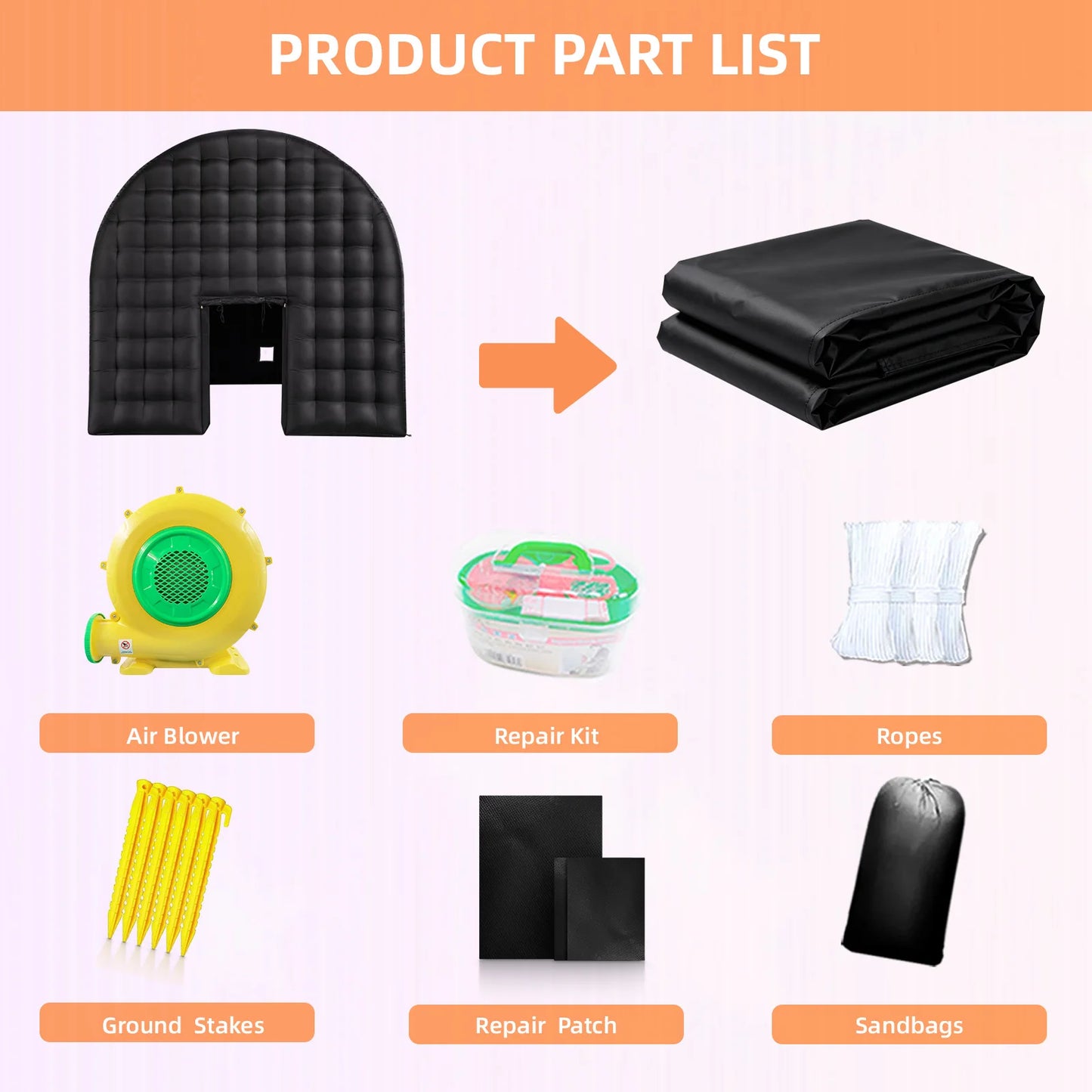 Large Outdoor Inflatable Cube Tent For Parties And Nightclubs