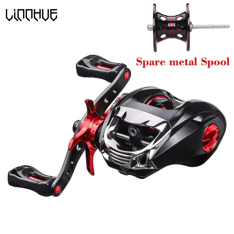 LINNHUE High Speed Baitcasting Fishing Reel With Spare Spool