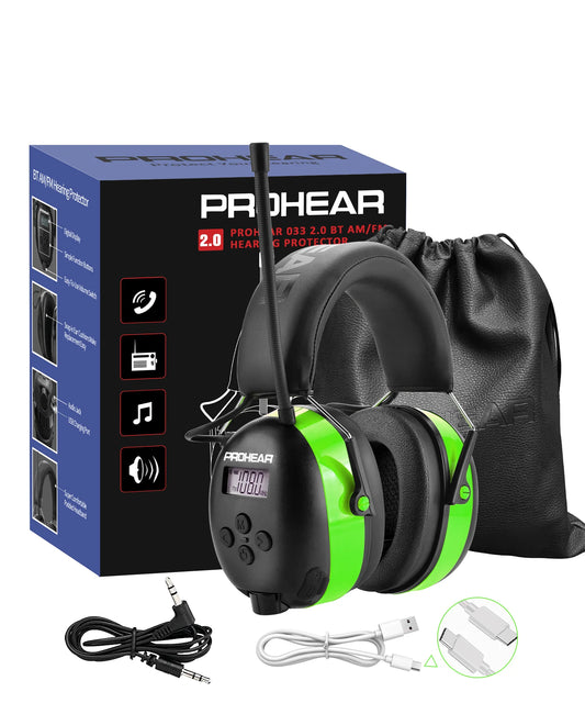 PROHEAR Bluetooth Rechargeable Noise Reduction Hearing Protection Earmuffs
