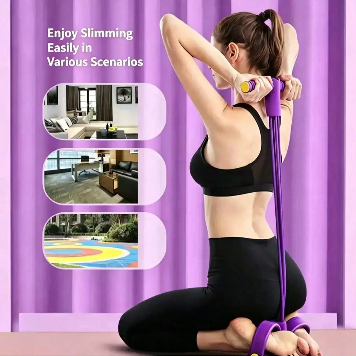 Heavy Duty Latex Pedal Resistance Bands For Full Body Workout
